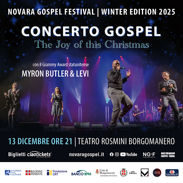 Gospel Concert December 2025 with the American group Myron Butler & Levi - Winter Edition Novara Gospel Festival
